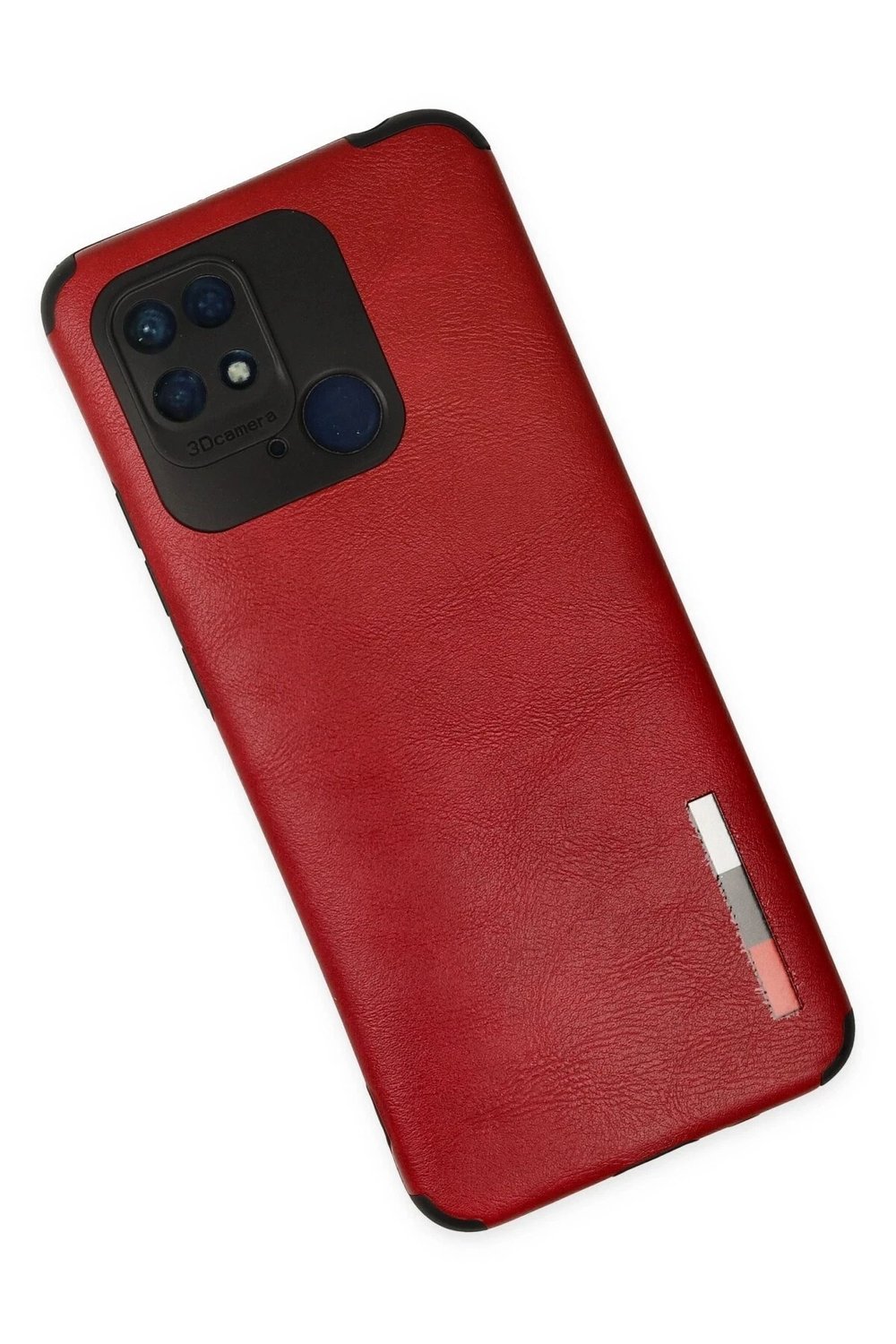 Mey İthalat®   Redmi 10C Kılıf Loop Deri Silikon - Kırmızı