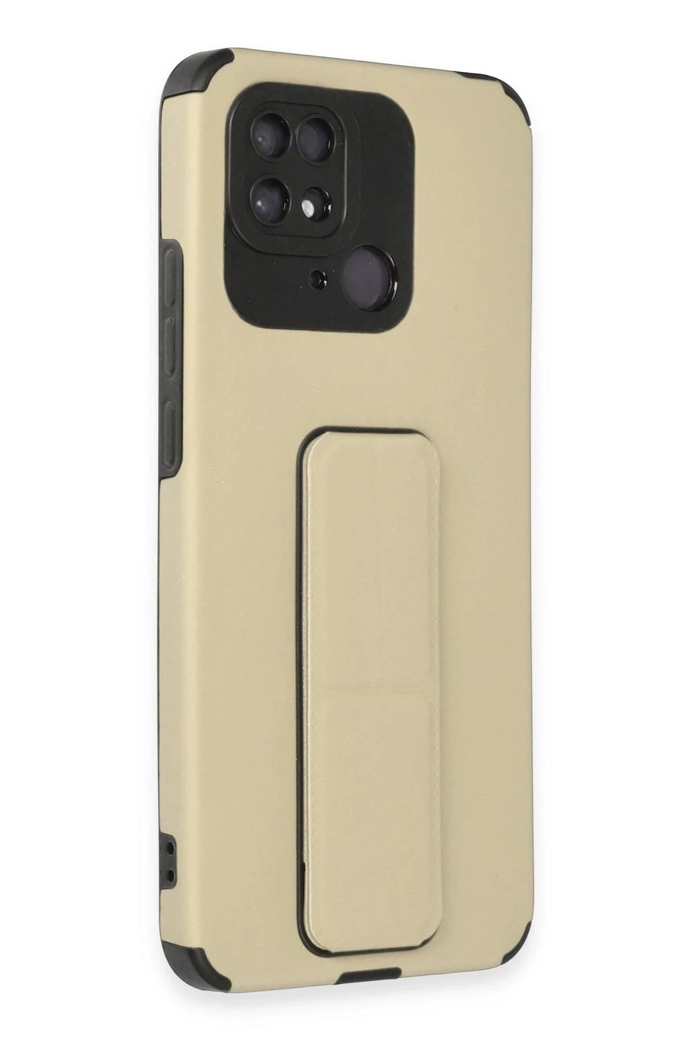 Mey İthalat®   Redmi 10C Kılıf Mega Standlı Silikon - Gold