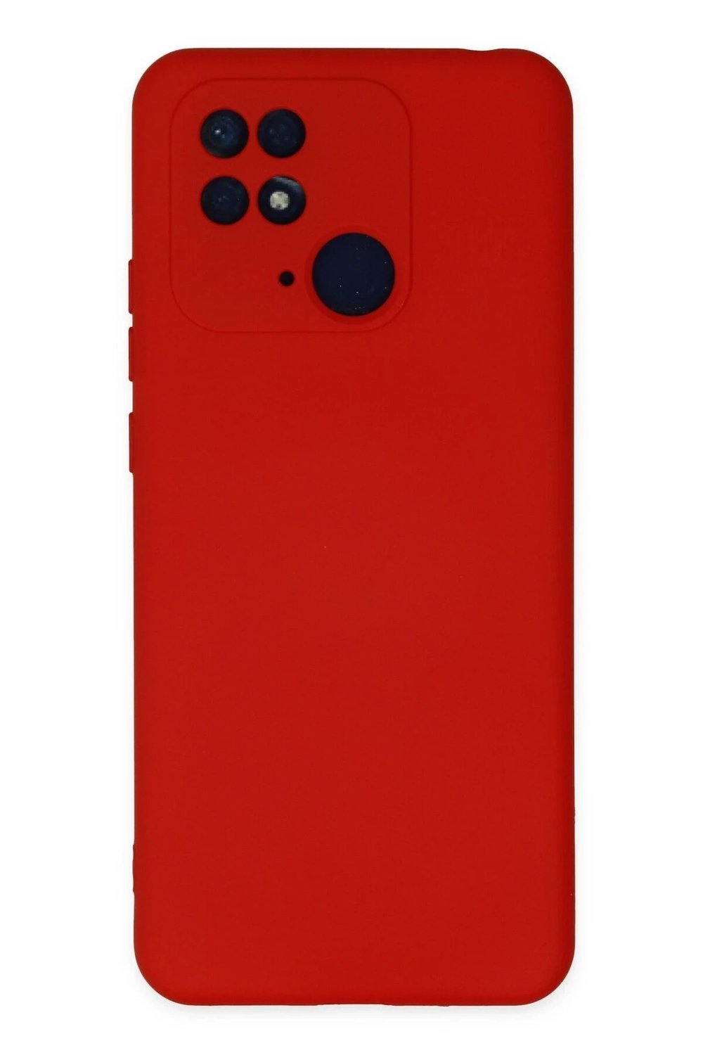 Mey İthalat®   Redmi 10C Kılıf Nano içi Kadife Silikon - Kırmızı