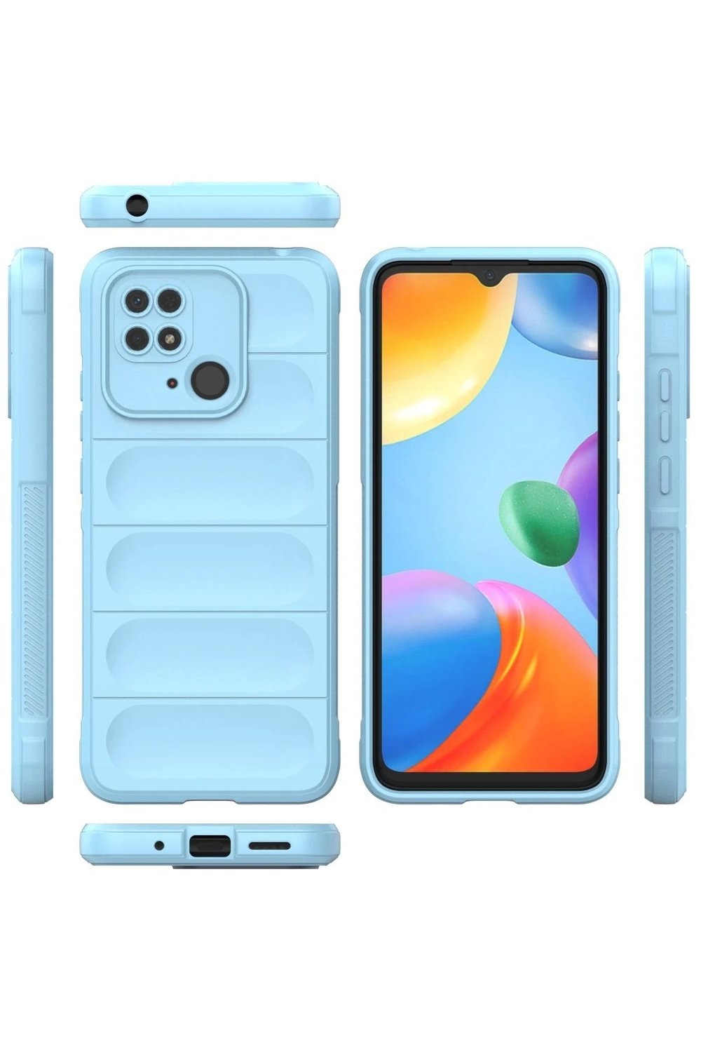 Mey İthalat®   Redmi 10C Kılıf Optimum Silikon - Sky Blue