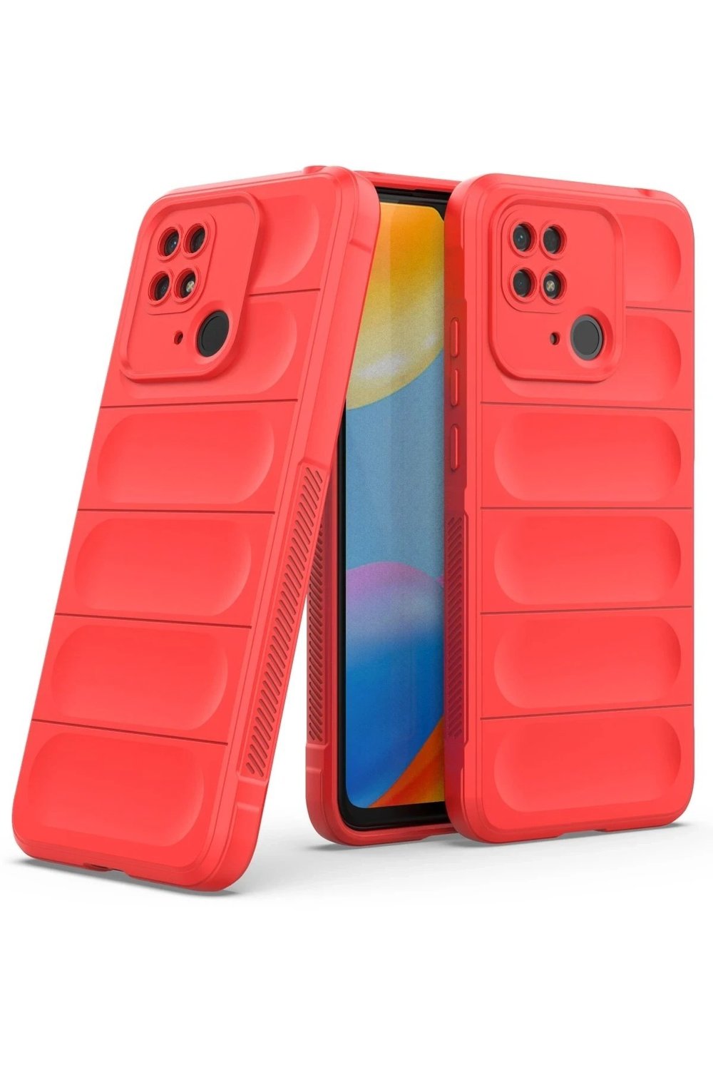 Mey İthalat®   Redmi 10C Kılıf Optimum Silikon - Kırmızı
