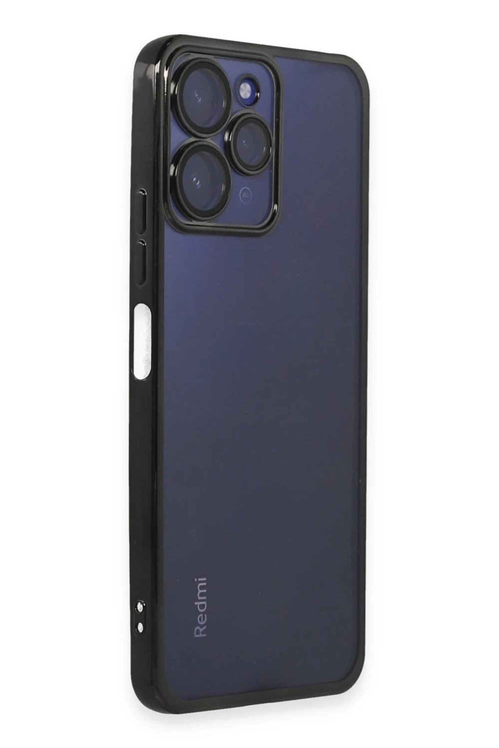 Mey İthalat®   Redmi 12 Kılıf  Lensli Silikon - Siyah