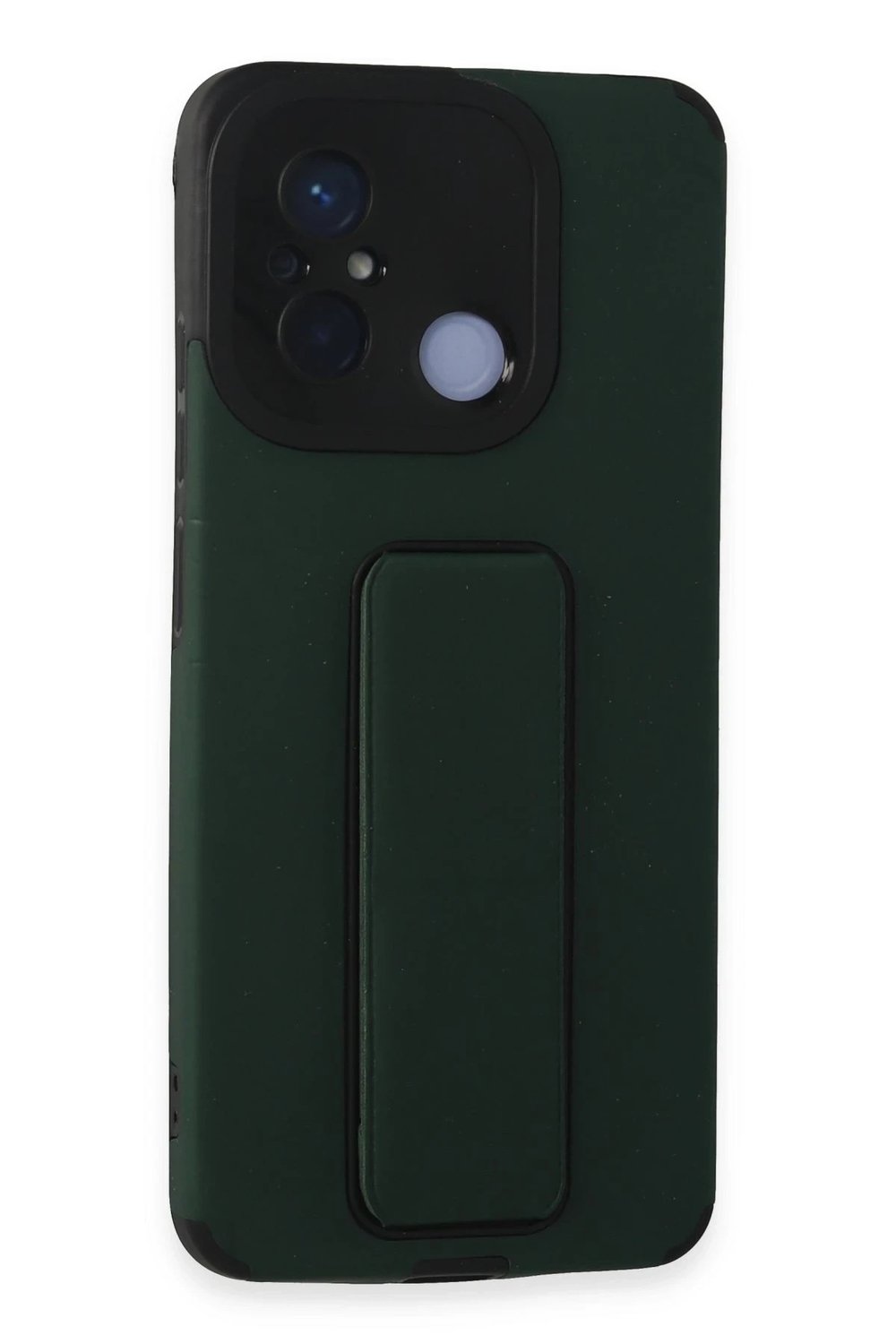 Mey İthalat®   Redmi 12C Kılıf Mega Standlı Silikon - Yeşil