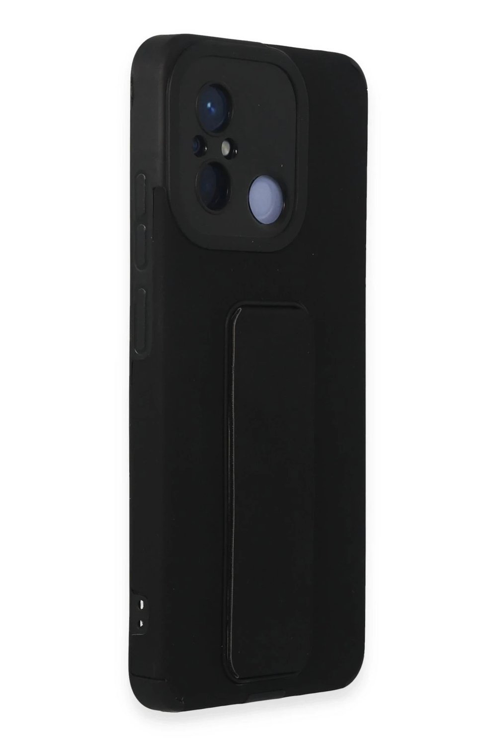 Mey İthalat®   Redmi 12C Kılıf Mega Standlı Silikon - Siyah