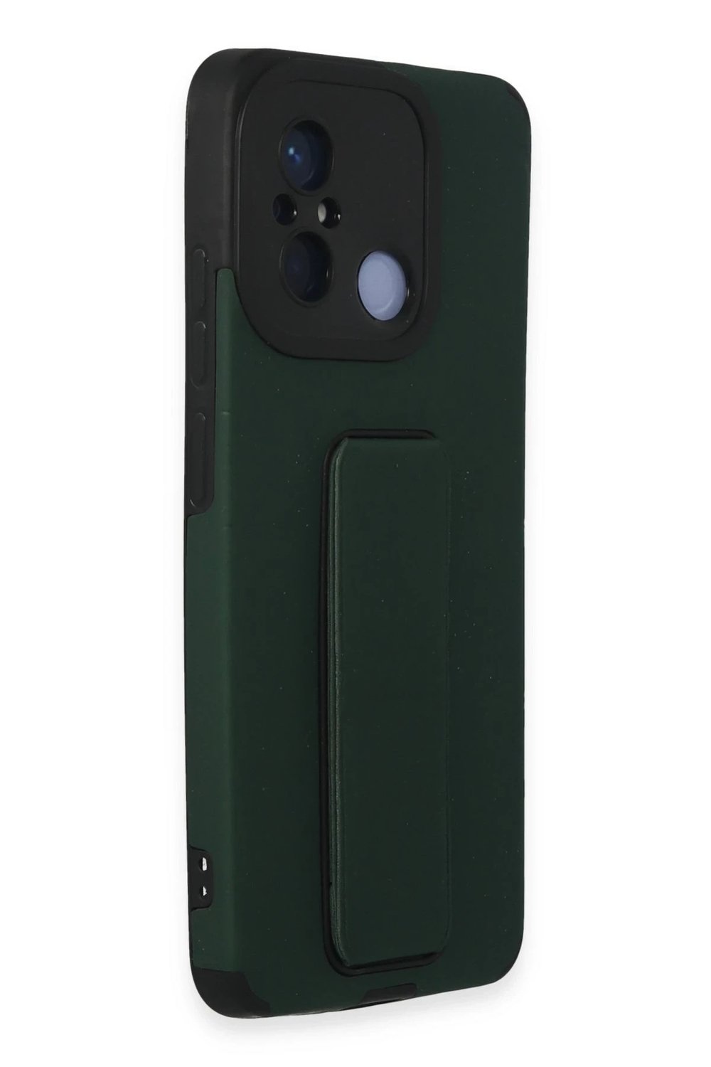 Mey İthalat®   Redmi 12C Kılıf Mega Standlı Silikon - Yeşil