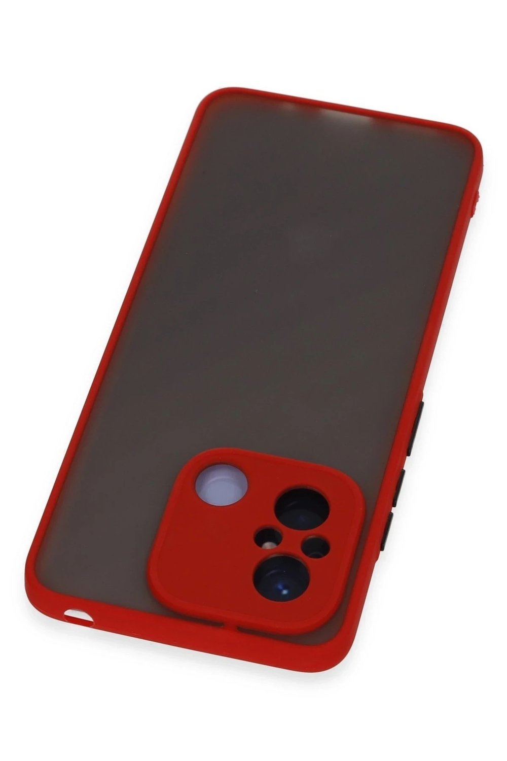 Mey İthalat®   Redmi 12C Kılıf Montreal Silikon Kapak - Kırmızı