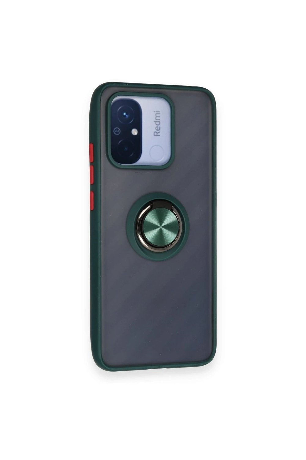 Mey İthalat®   Redmi 12C Kılıf Montreal Yüzüklü Silikon Kapak - Yeşil