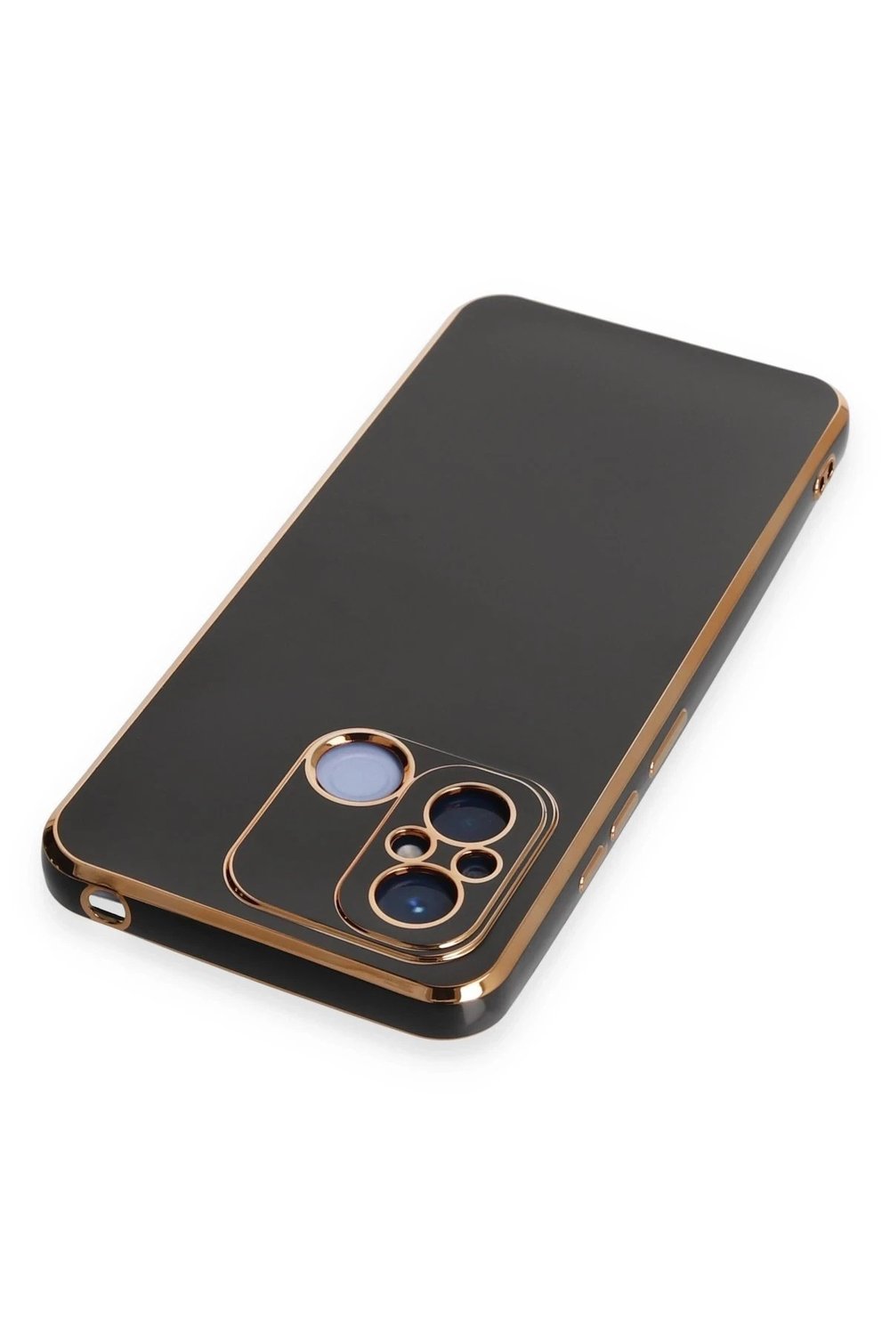 Mey İthalat®   Redmi 12C Kılıf Volet Silikon - Siyah