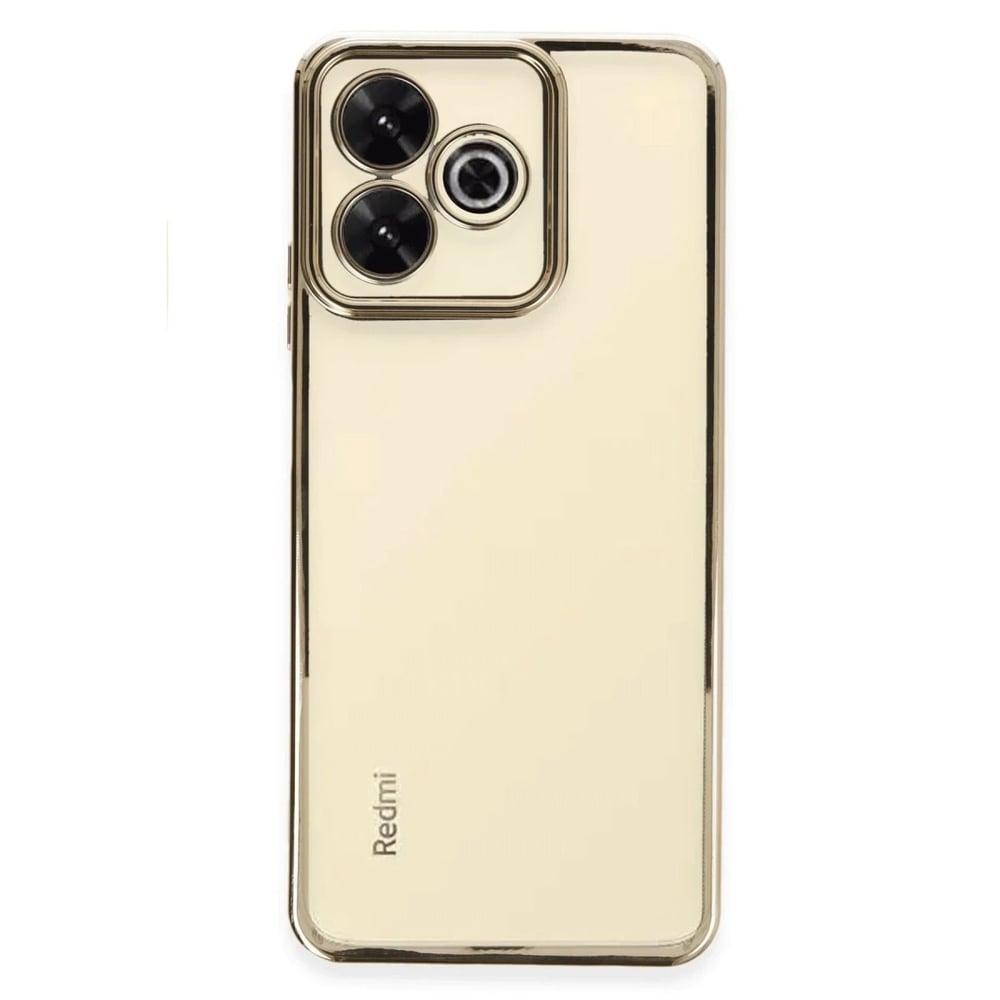 Mey İthalat®   Redmi 13 4G Kılıf  Lensli Silikon - Gold