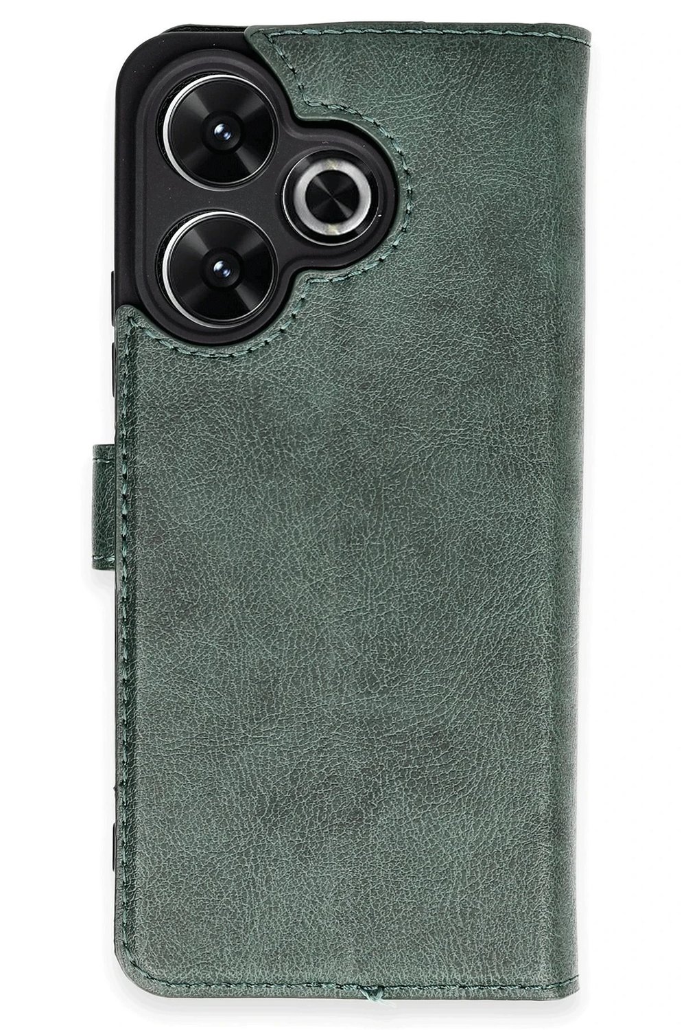 Mey İthalat®   Redmi 13 4G Kılıf Trend S Plus Kapaklı Kılıf - Yeşil