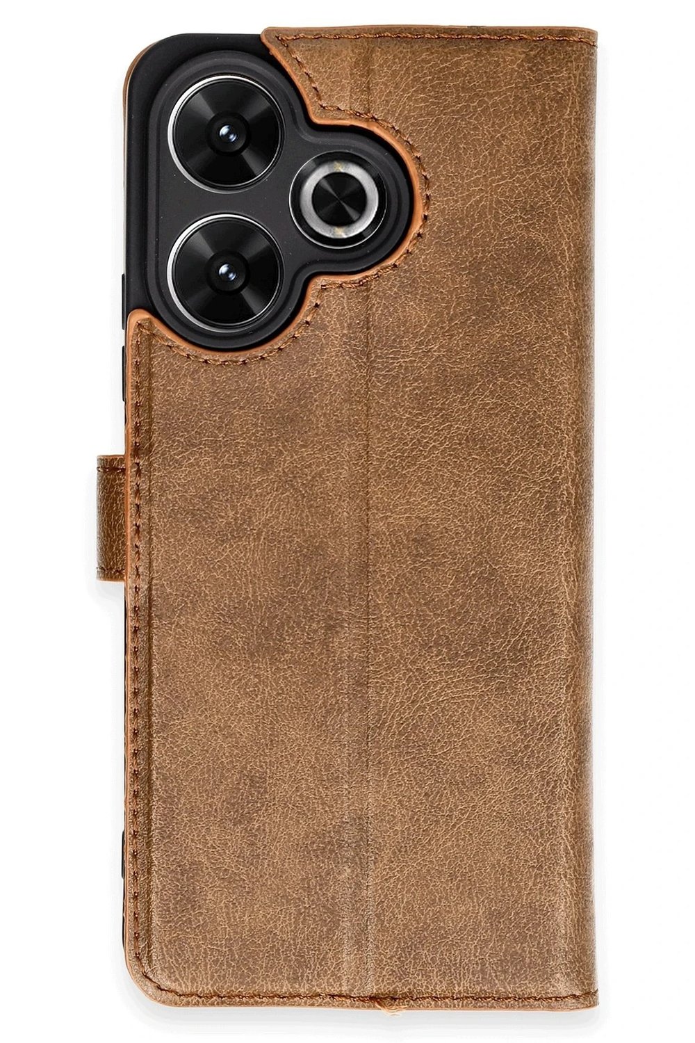 Mey İthalat®   Redmi 13 4G Kılıf Trend S Plus Kapaklı Kılıf - Taba