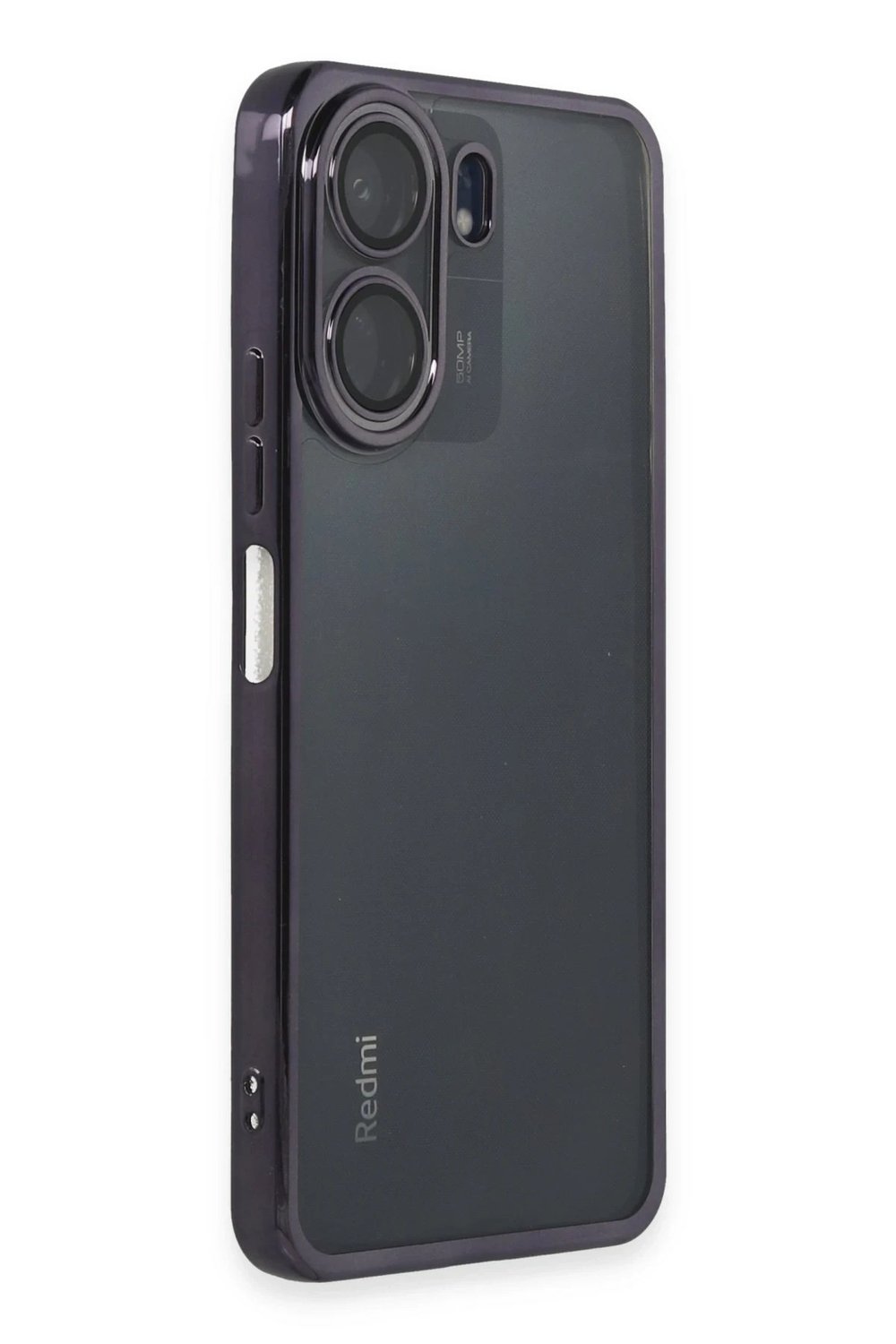 Mey İthalat®   Redmi 13C Kılıf  Lensli Silikon - Mor