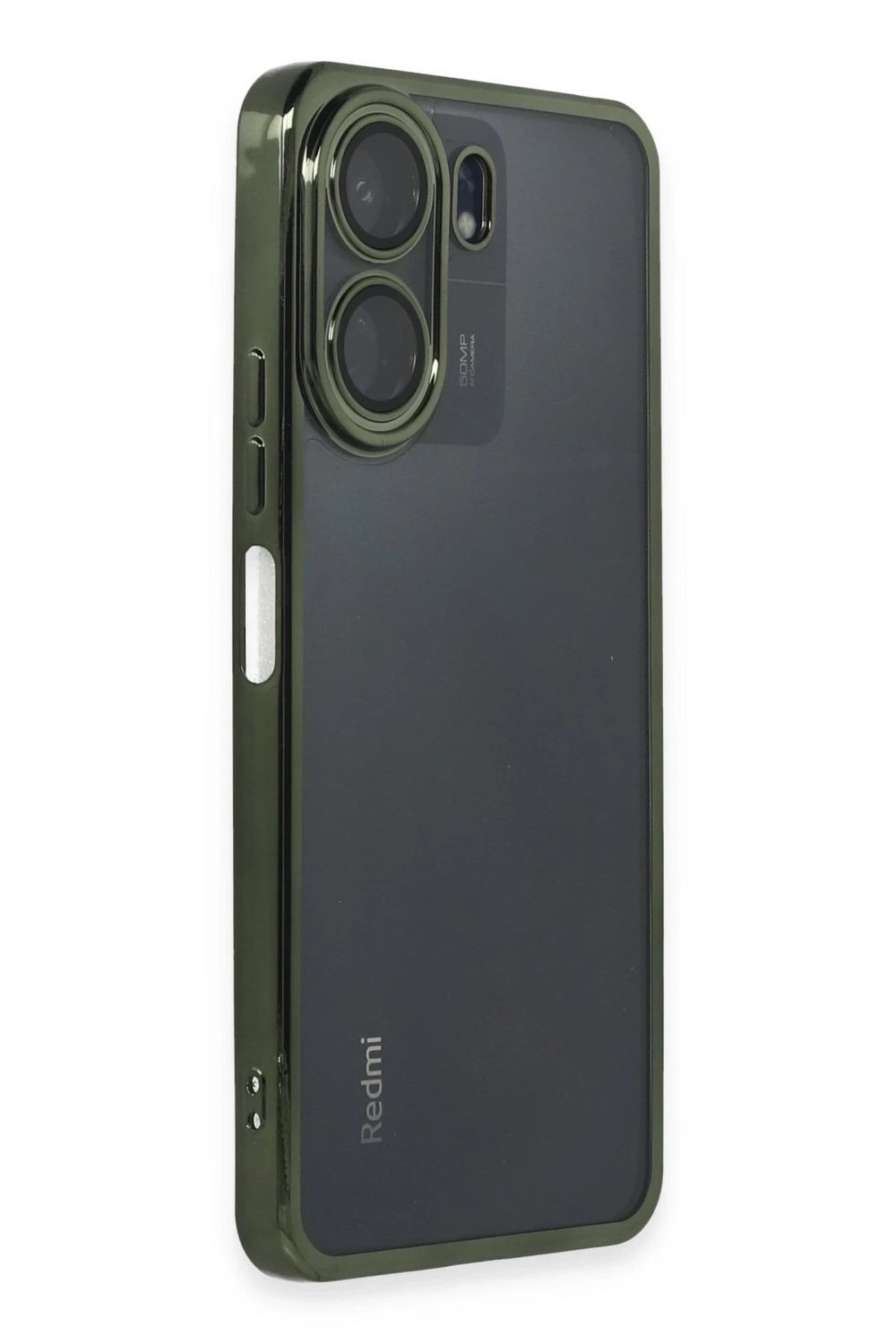 Mey İthalat®   Redmi 13C Kılıf  Lensli Silikon - Yeşil