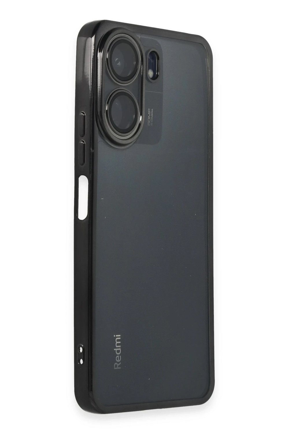 Mey İthalat®   Redmi 13C Kılıf  Lensli Silikon - Siyah