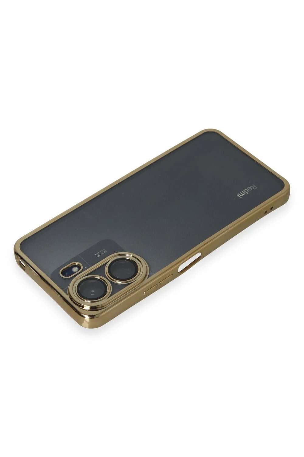 Mey İthalat®   Redmi 13C Kılıf  Lensli Silikon - Gold