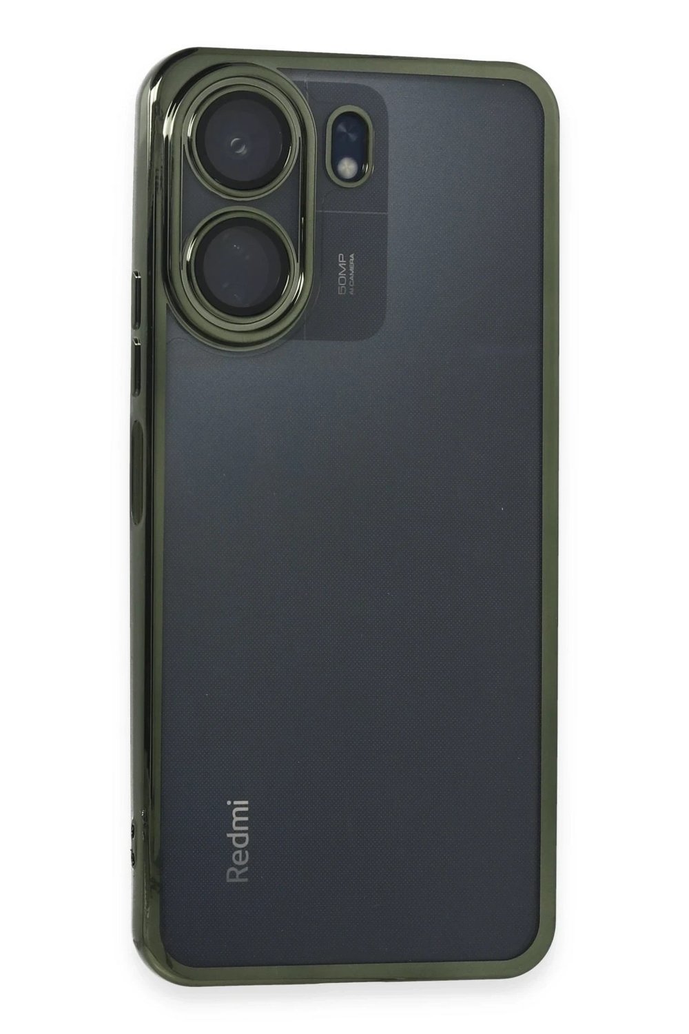 Mey İthalat®   Redmi 13C Kılıf  Lensli Silikon - Yeşil