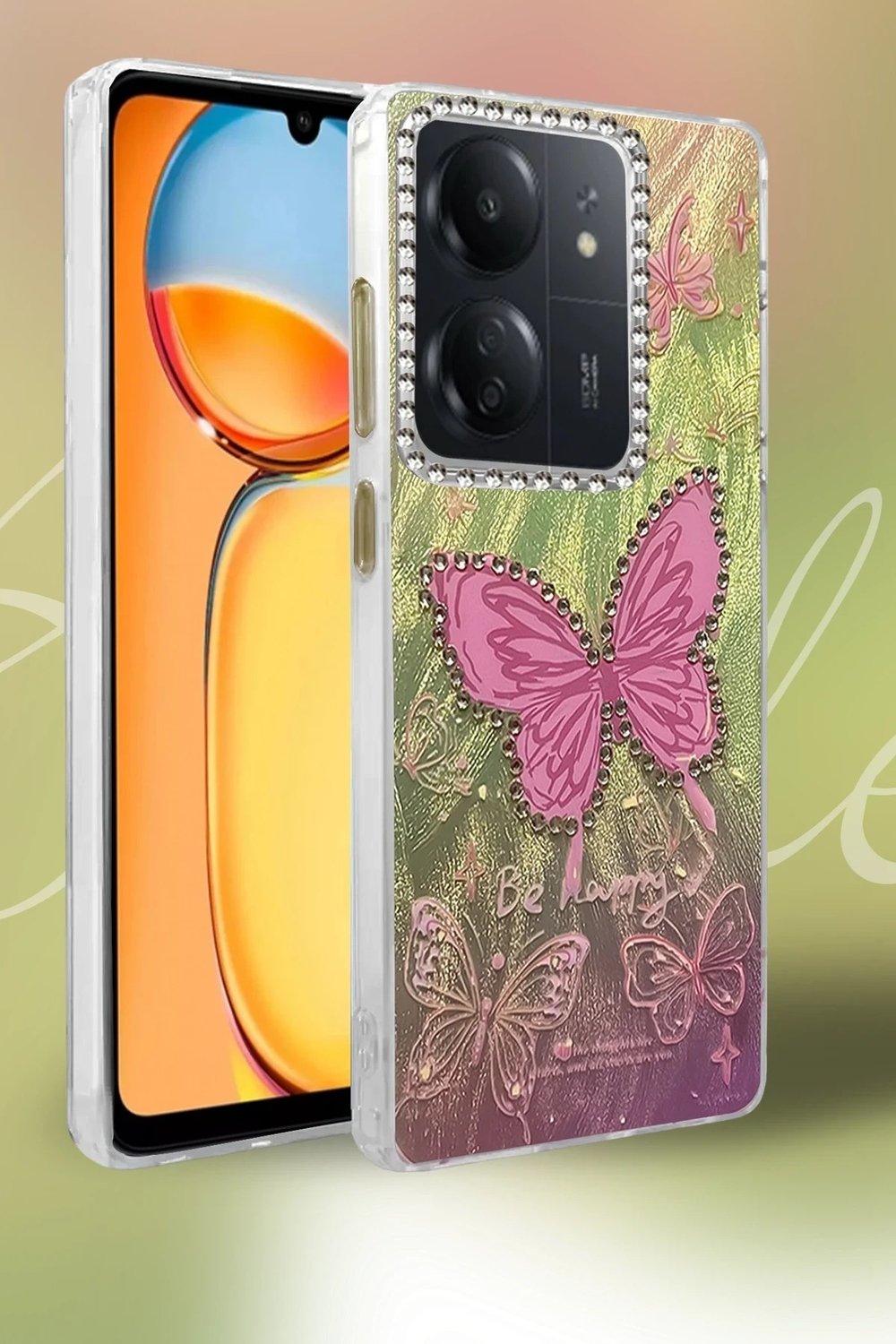 Mey İthalat®   Redmi 13C Kılıf Blade Aynalı Desenli Kapak - Desen 9