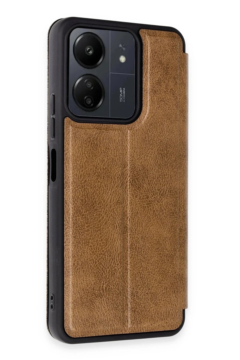 Mey İthalat®   Redmi 13C Kılıf Flip Cover - Taba