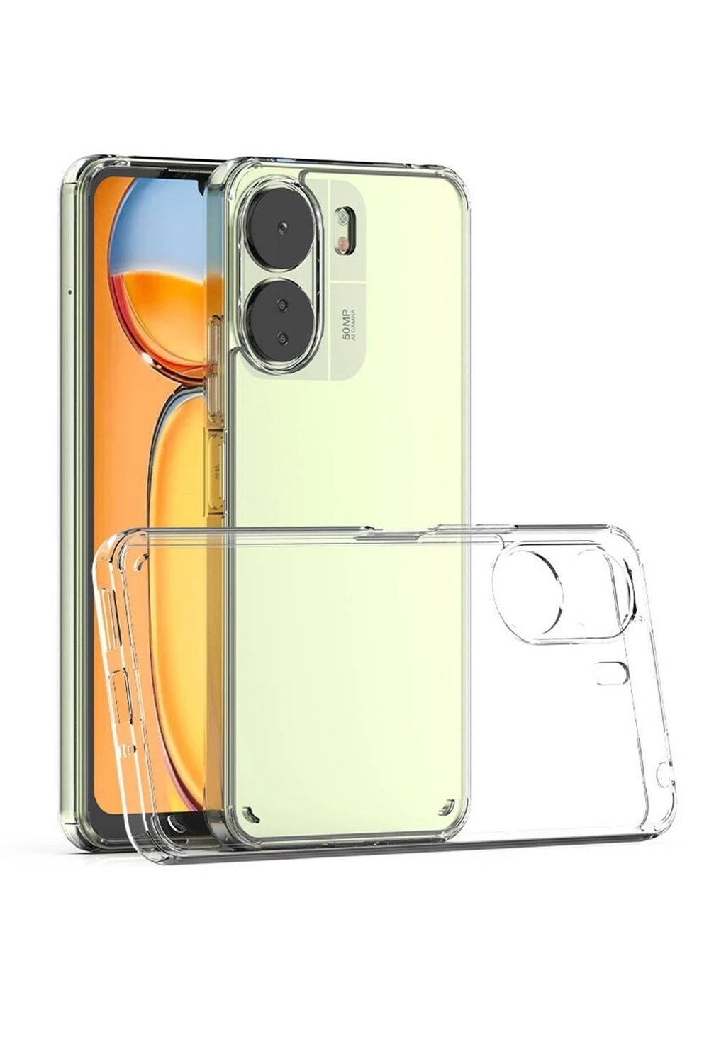 Mey İthalat®   Redmi 13C Kılıf Lüx Şeffaf Silikon