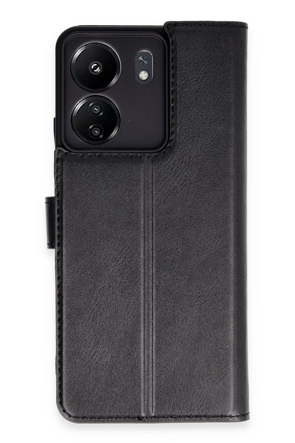 Mey İthalat®   Redmi 13C Kılıf Trend S Plus Kapaklı Kılıf - Siyah