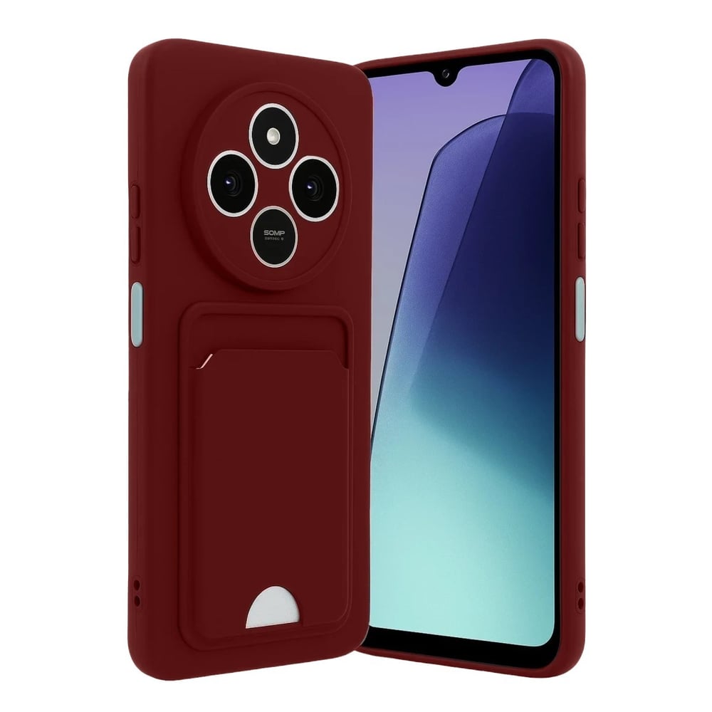 Mey İthalat®   Redmi 14C Kelvin Kartvizitli Silikon - Bordo