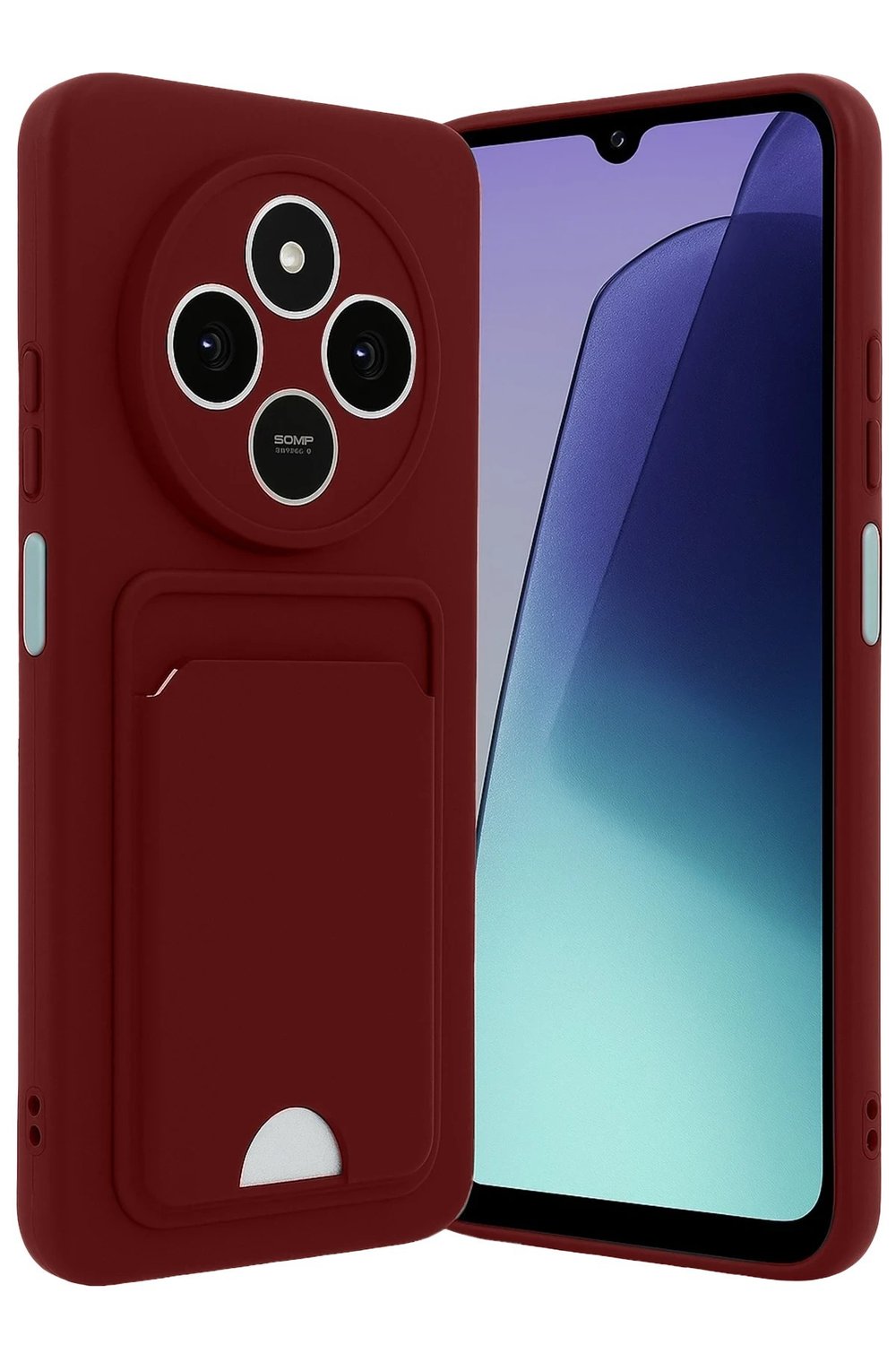 Mey İthalat®   Redmi 14C Kelvin Kartvizitli Silikon - Bordo