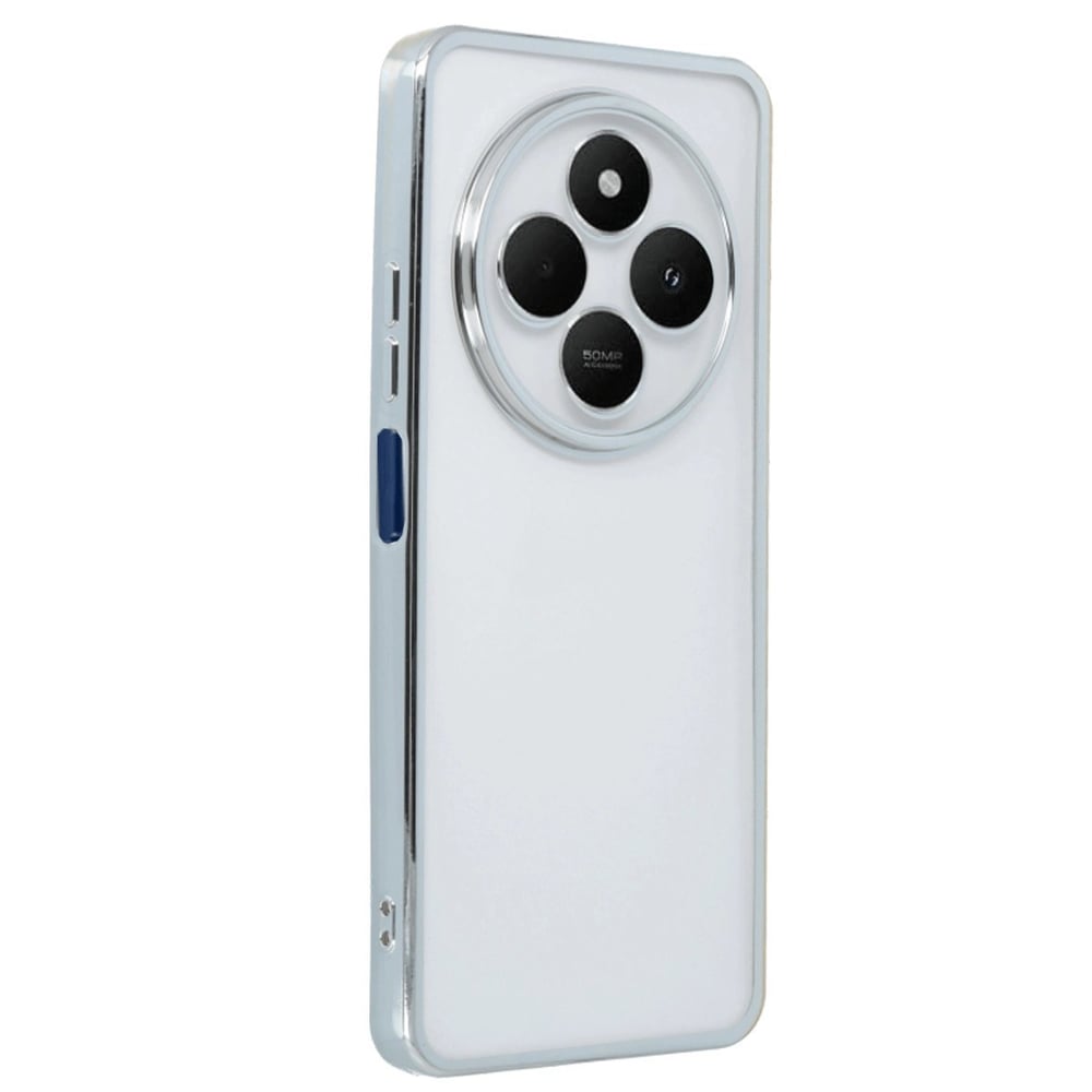 Mey İthalat®   Redmi 14C Kılıf  Lensli Silikon - Gümüş