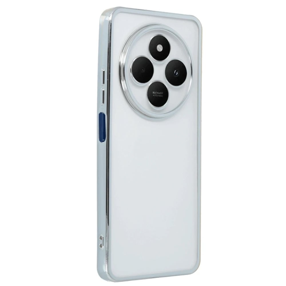 Mey İthalat®   Redmi 14C Kılıf  Lensli Silikon - Gümüş