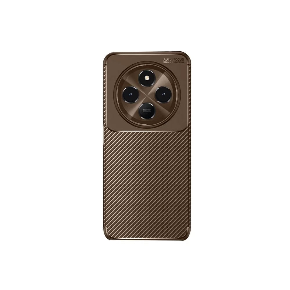 Mey İthalat®   Redmi 14C Kılıf Auto Focus Karbon Kapak - Kahverengi