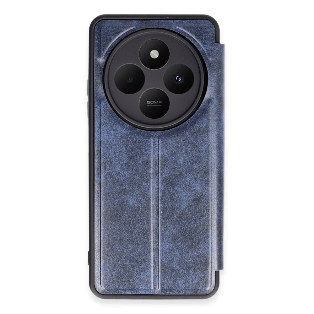 Mey İthalat®   Redmi 14C Kılıf Flip Cover - Lacivert