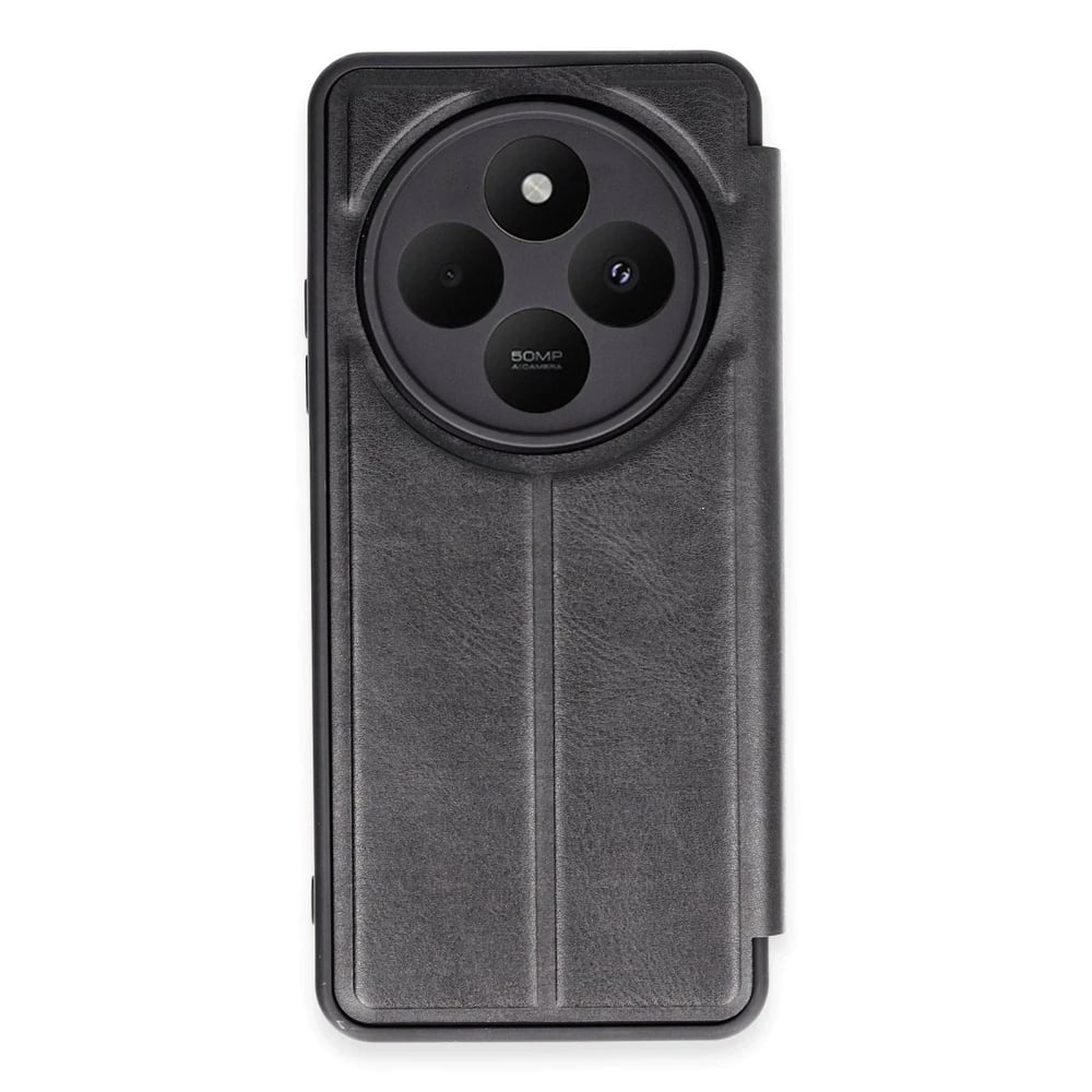 Mey İthalat®   Redmi 14C Kılıf Flip Cover - Siyah