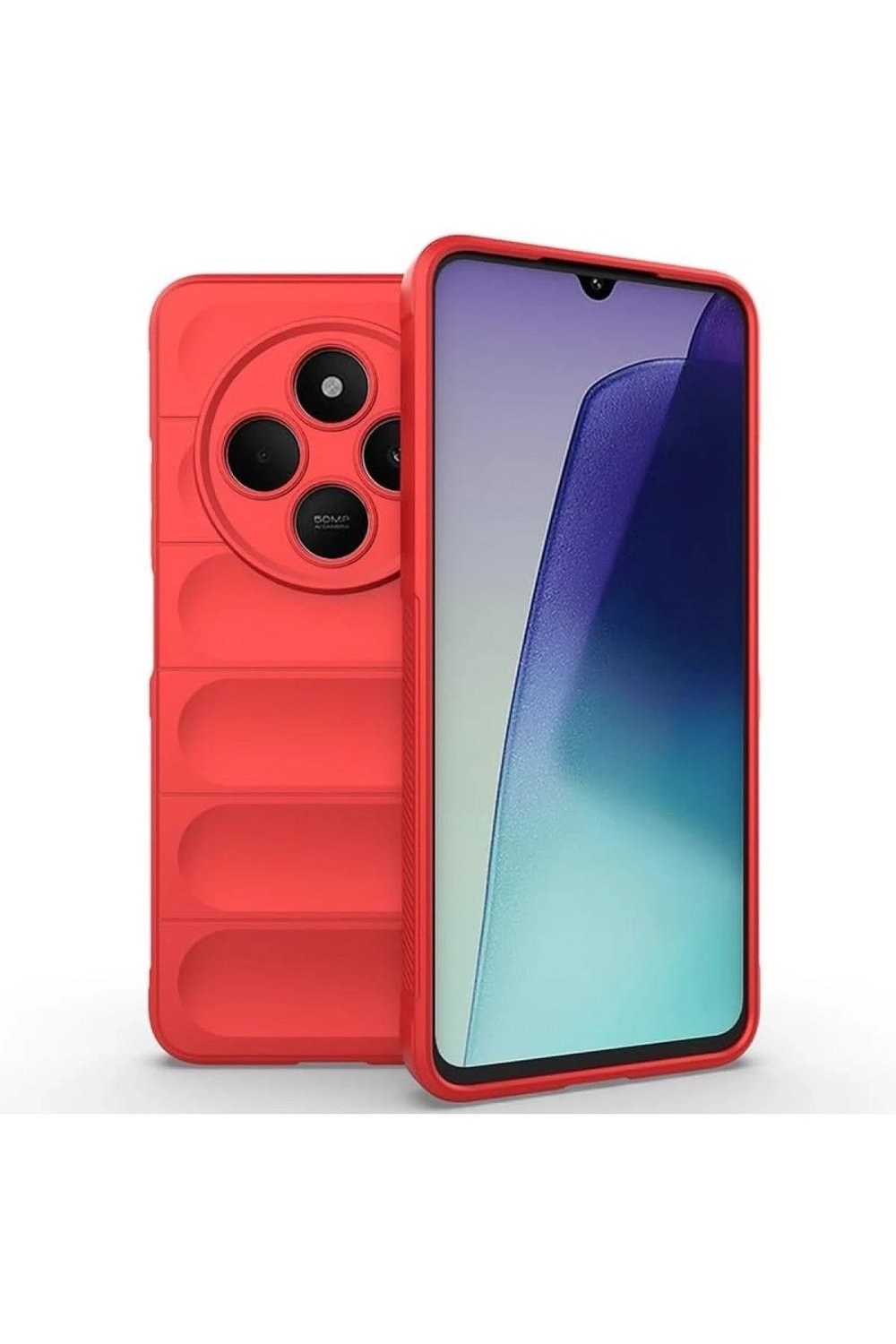 Mey İthalat®   Redmi 14C Kılıf Optimum Silikon - Kırmızı