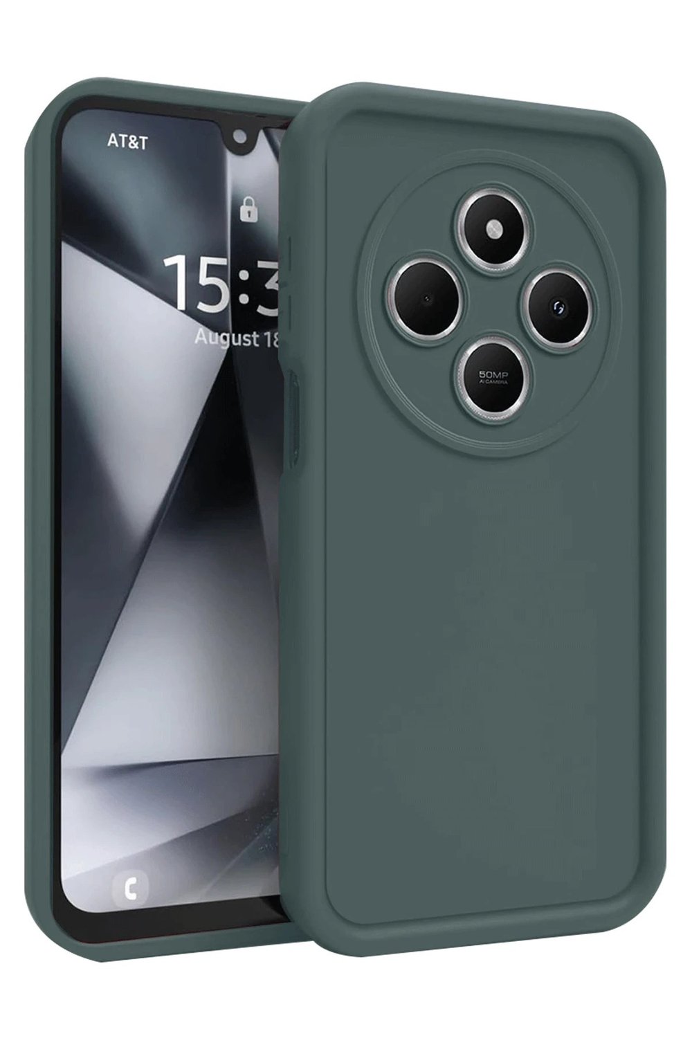 Mey İthalat®   Redmi 14C Kılıf Viera Silikon - Koyu Yeşil