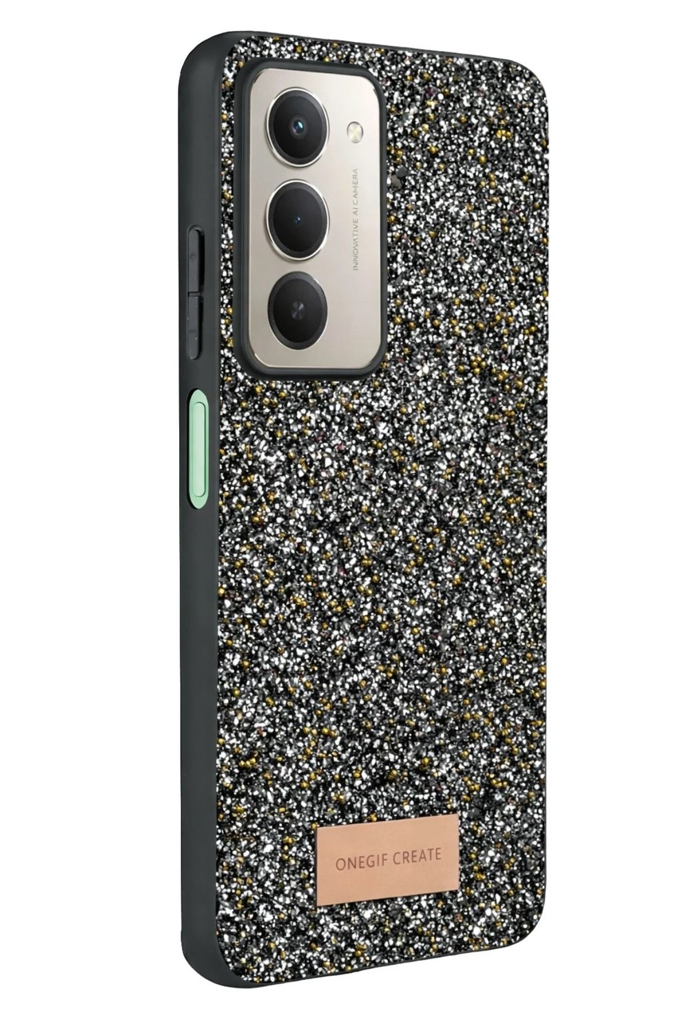 Mey İthalat®   Redmi 15 4G Bright Simli Kapak - Gold