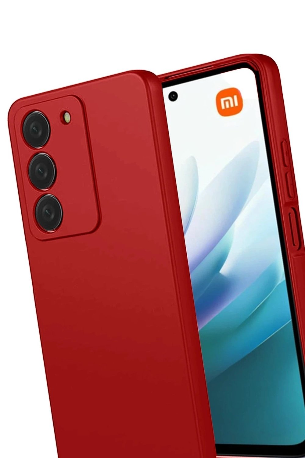 Mey İthalat®   Redmi 15 4G First Silikon - Kırmızı