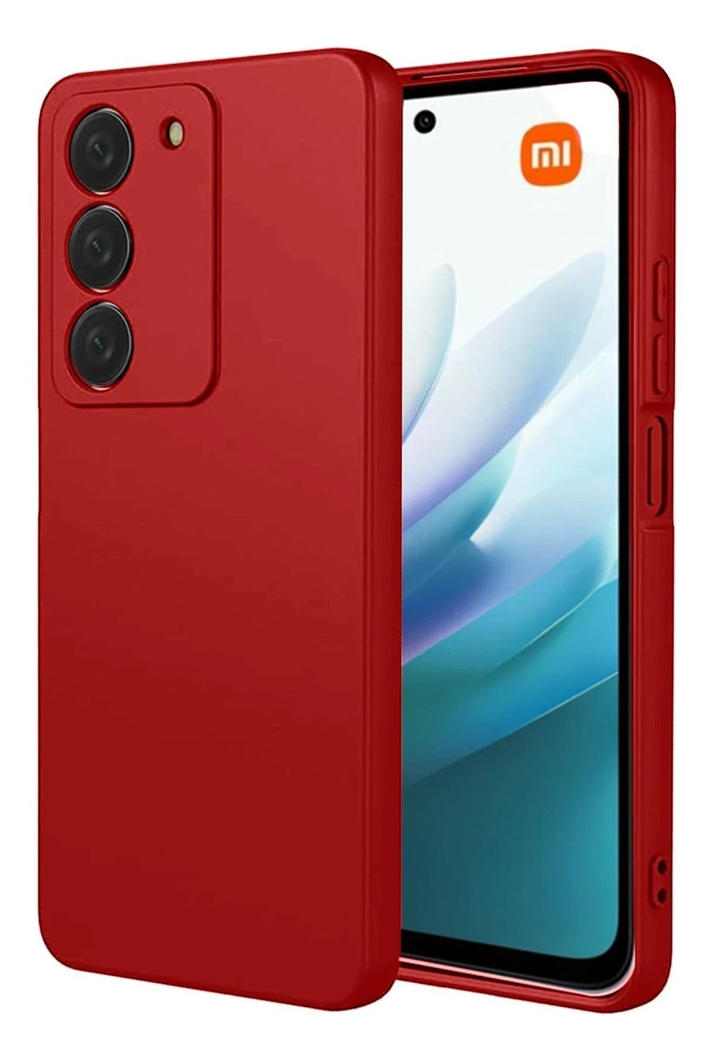 Mey İthalat®   Redmi 15 4G First Silikon - Kırmızı