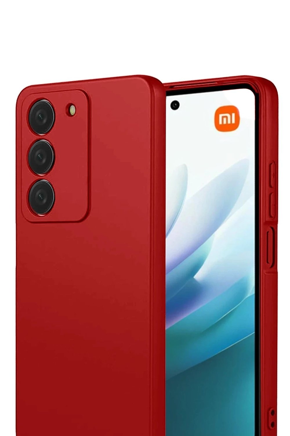 Mey İthalat®   Redmi 15 4G First Silikon - Kırmızı
