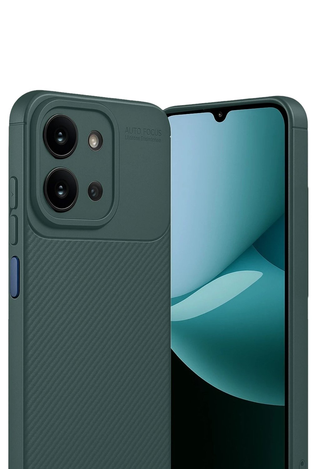 Mey İthalat®   Redmi 15C 4G Auto Focus Karbon Kapak - Koyu Yeşil