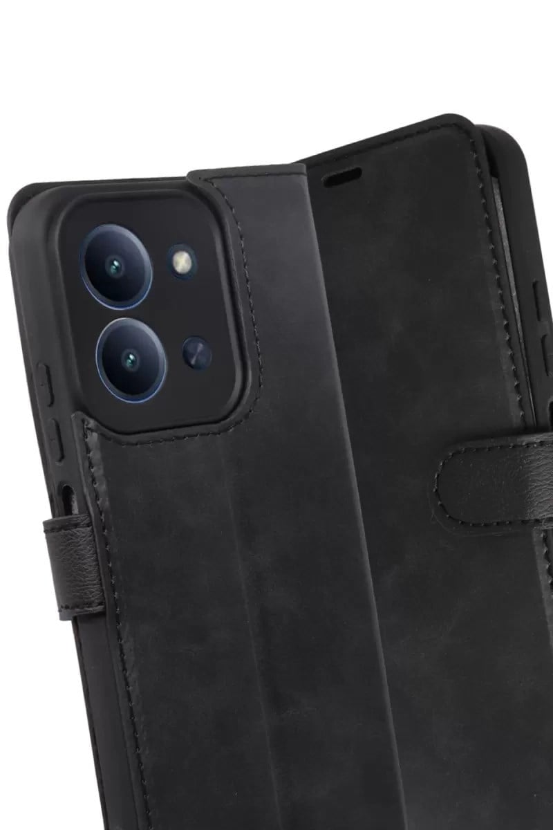 Mey İthalat®   Redmi 15C 4G Trend S Plus Kapaklı Kılıf - Siyah