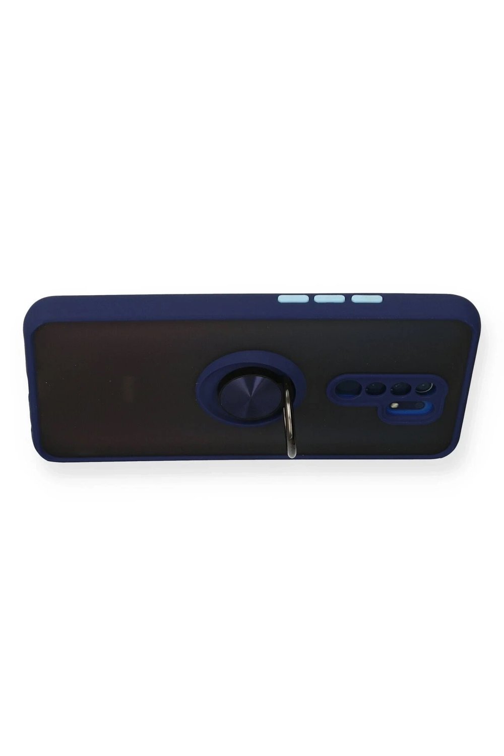 Mey İthalat®   Redmi 9 Kılıf Montreal Yüzüklü Silikon Kapak - Lacivert