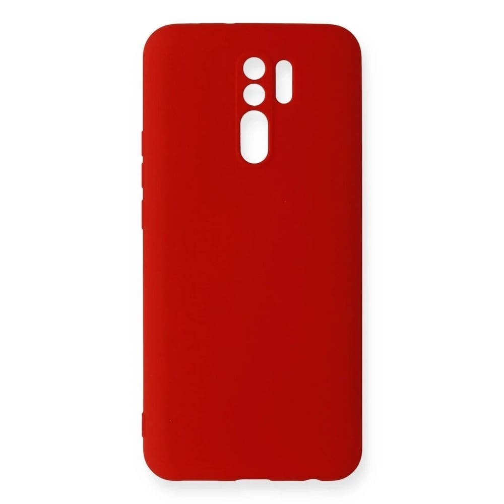 Mey İthalat®   Redmi 9 Kılıf Nano içi Kadife Silikon - Kırmızı