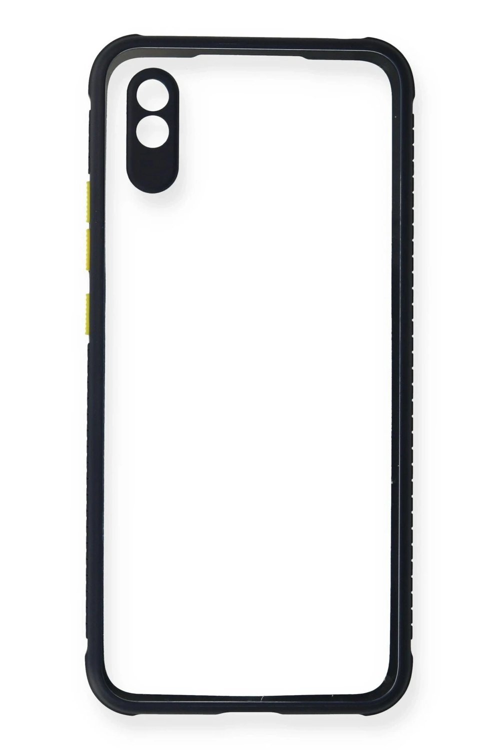Mey İthalat®   Redmi 9A Kılıf Miami Şeffaf Silikon - Lacivert