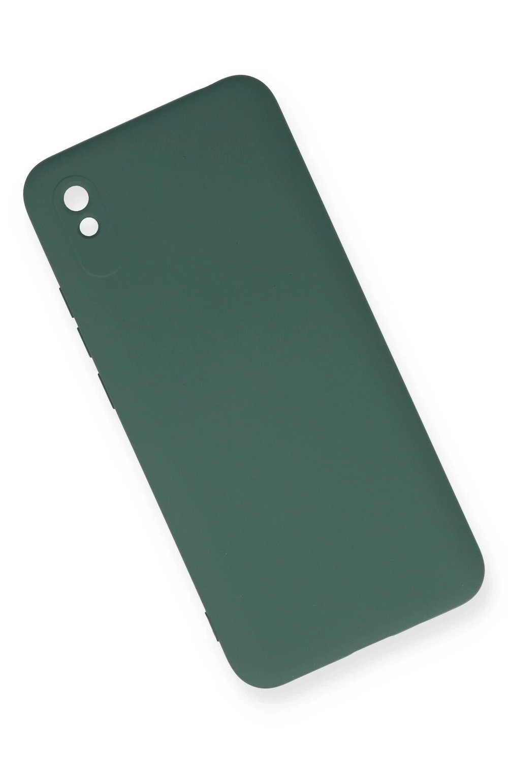 Mey İthalat®   Redmi 9A Kılıf Nano içi Kadife Silikon - Koyu Yeşil