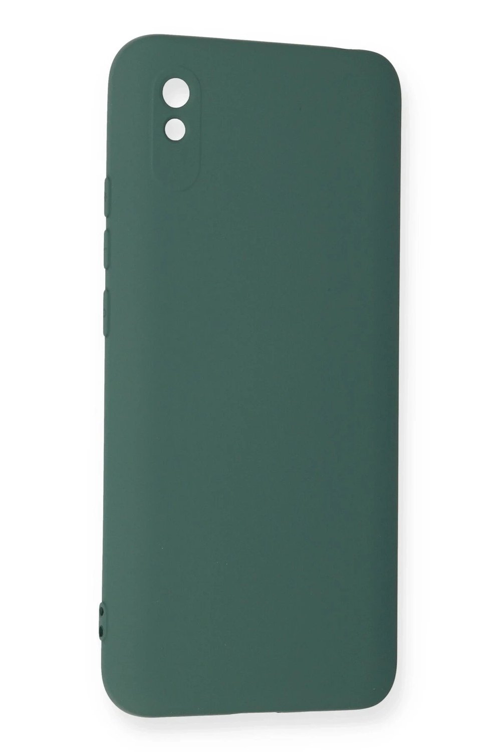Mey İthalat®   Redmi 9A Kılıf Nano içi Kadife Silikon - Koyu Yeşil