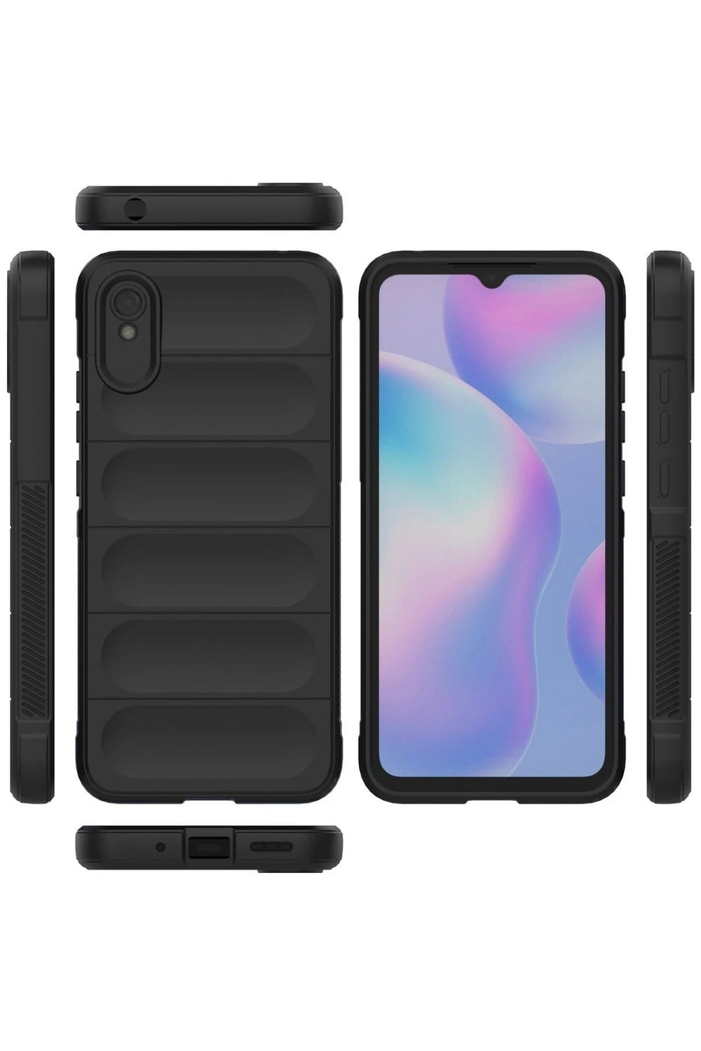 Mey İthalat®   Redmi 9A Kılıf Optimum Silikon - Siyah