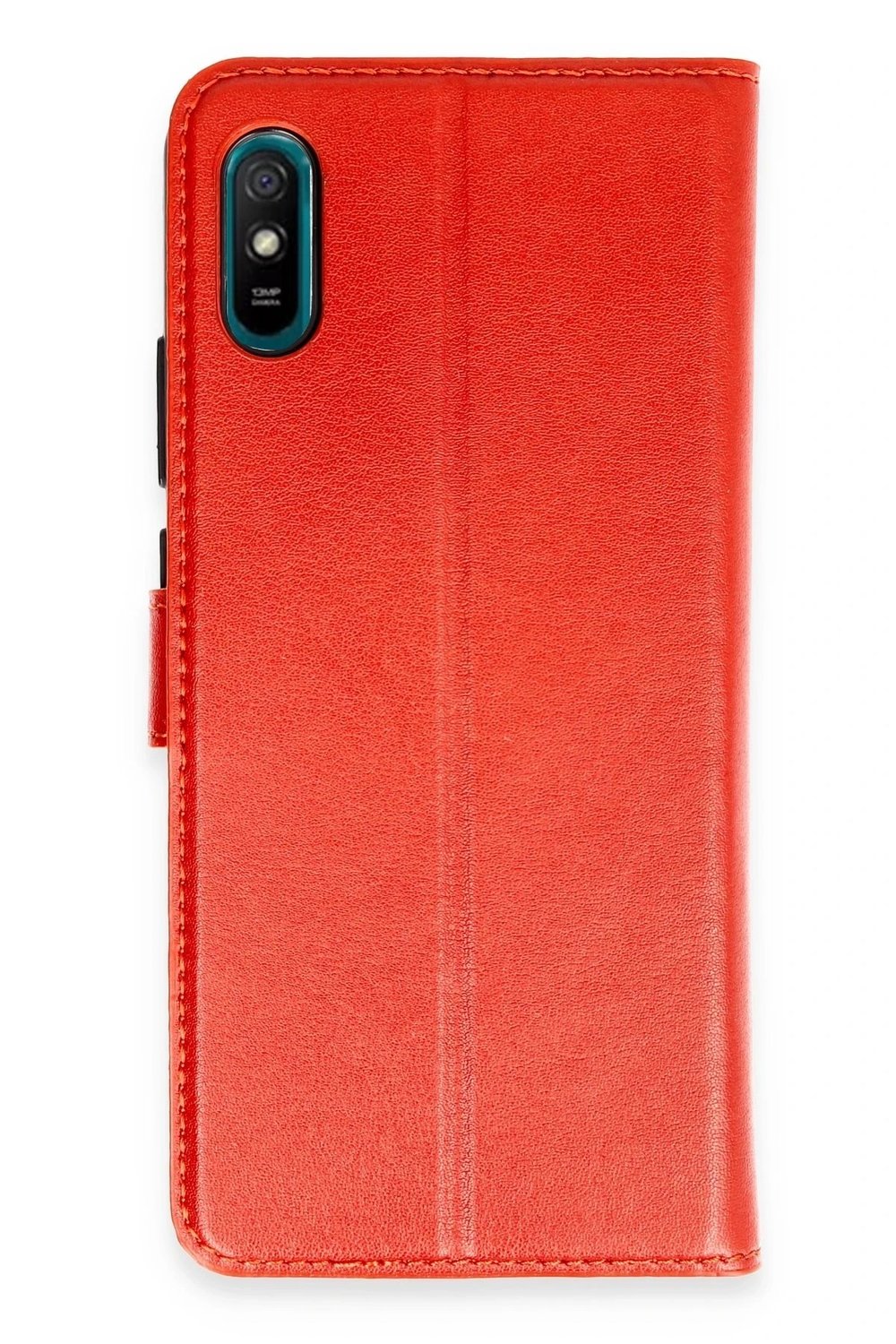 Mey İthalat®   Redmi 9A Kılıf Trend S Plus Kapaklı Kılıf - Kırmızı