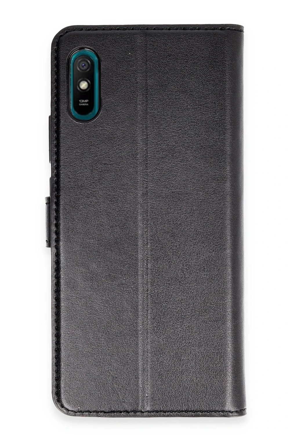 Mey İthalat®   Redmi 9A Kılıf Trend S Plus Kapaklı Kılıf - Siyah