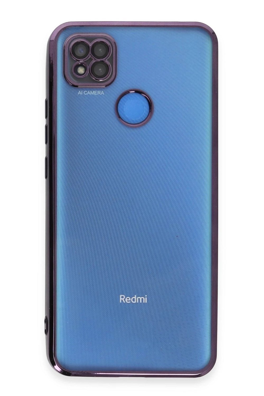 Mey İthalat®   Redmi 9C Kılıf  Lensli Silikon - Mor
