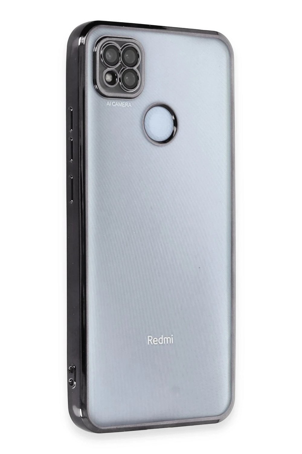 Mey İthalat®   Redmi 9C Kılıf  Lensli Silikon - Siyah