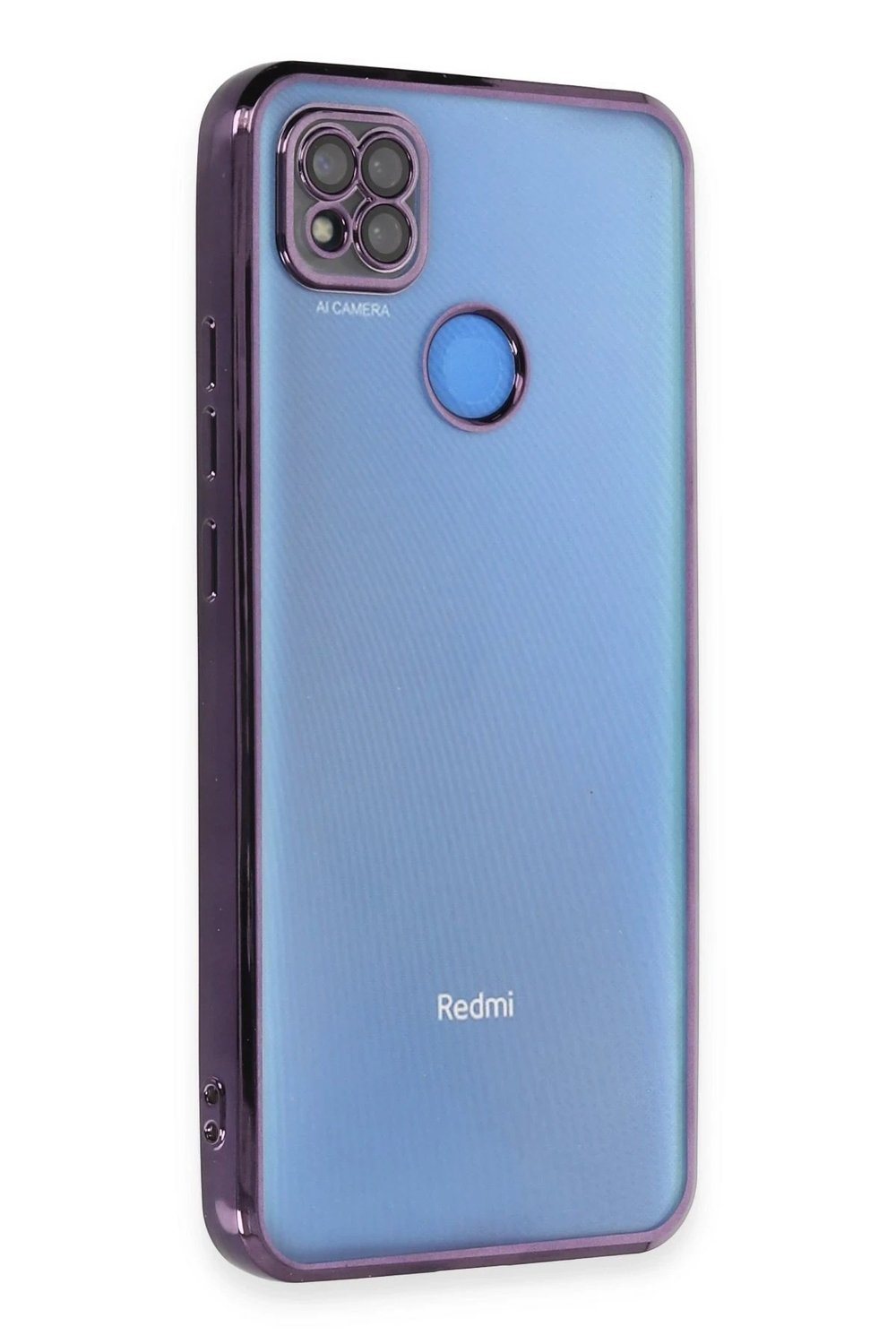 Mey İthalat®   Redmi 9C Kılıf  Lensli Silikon - Mor